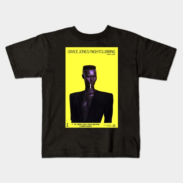 Grace Jones Nightclubbing Kids T-Shirt by Pop Fan Shop